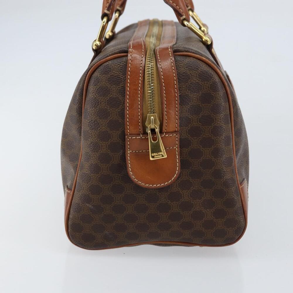 CELINE Macadam Canvas Hand Bag PVC Leather Brown Gold Auth ka572 - Picture 3 of 16